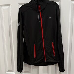 Lacoste Black Jacket with Red Accents